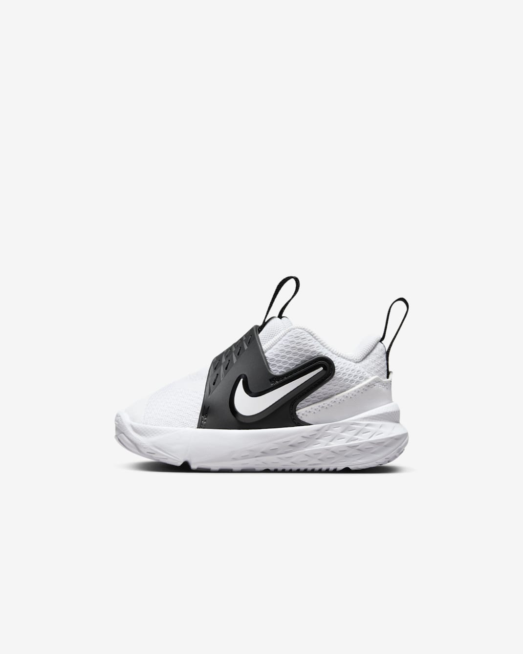 Tenis para bebé e infantil Nike Team Hustle D 12 - Blanco/Negro/Blanco