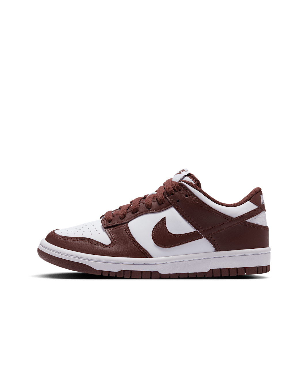 Nike Dunk Low Older Kids' Shoes - White/Gym Red/Redwood