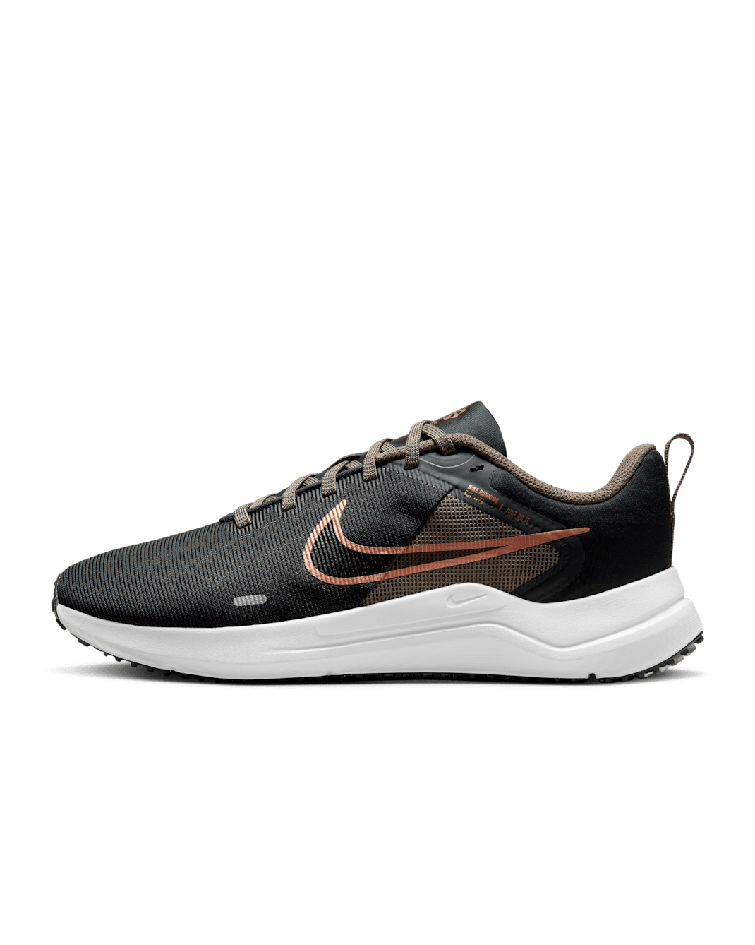 ナイキ ダウンシフター 12 ウィメンズ ロード ランニングシューズ - ダークスモークグレー/オリーブグレー/メタリックコッパー/メタリックシルバー