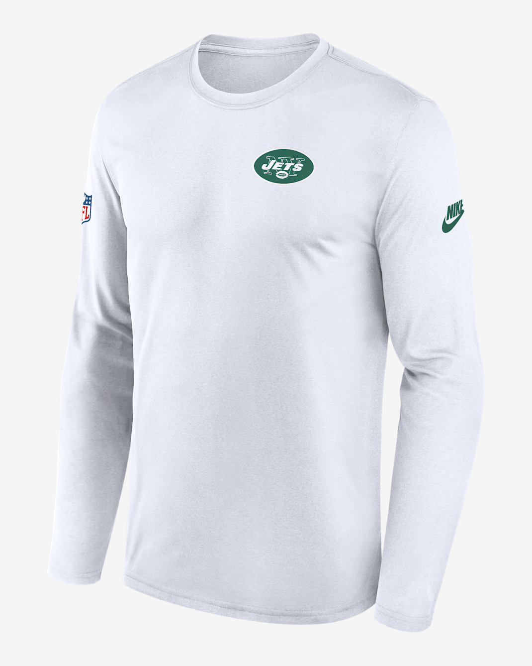 New York Jets Alt Legend Small Logo Men's Nike Dri-FIT NFL Long-Sleeve T-Shirt - White