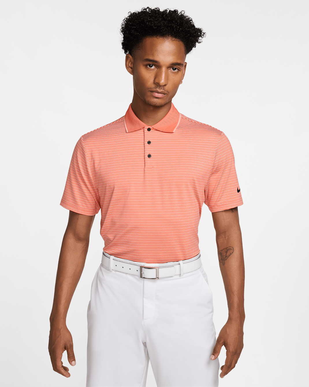 Nike Tour Men's Dri-FIT Striped Golf Polo - Cosmic Clay/Black