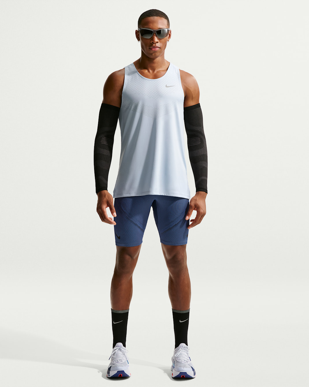 Halvlånga löpartights Nike AeroSwift Dri-FIT ADV för män - Game Royal/Diffused Blue/Obsidian/Svart