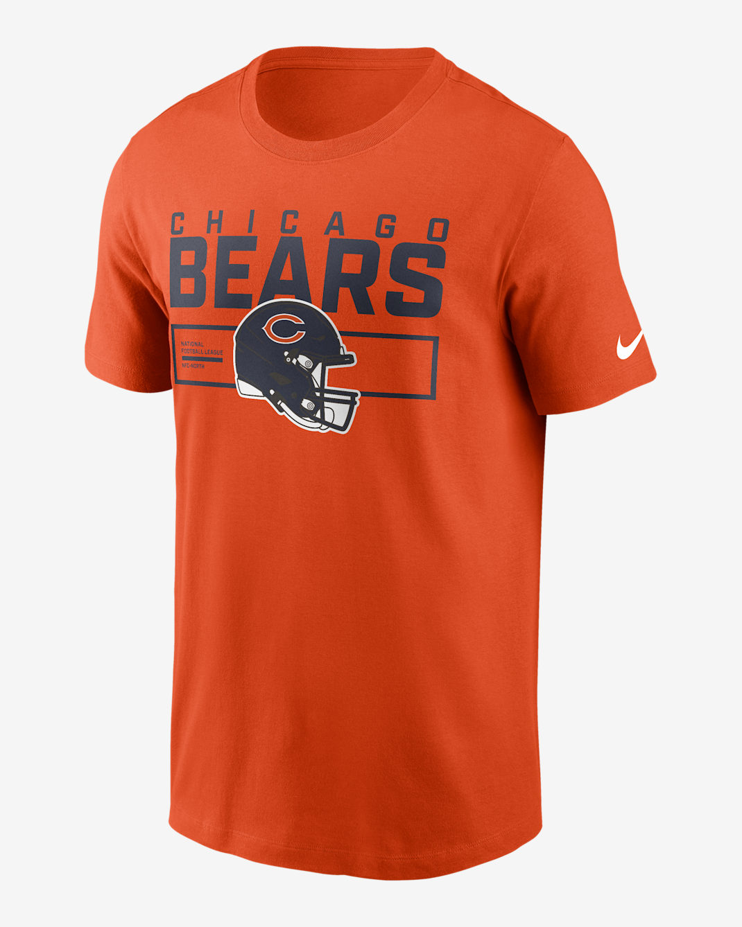Chicago Bears Helmet Essential Men's Nike NFL T-Shirt - Orange