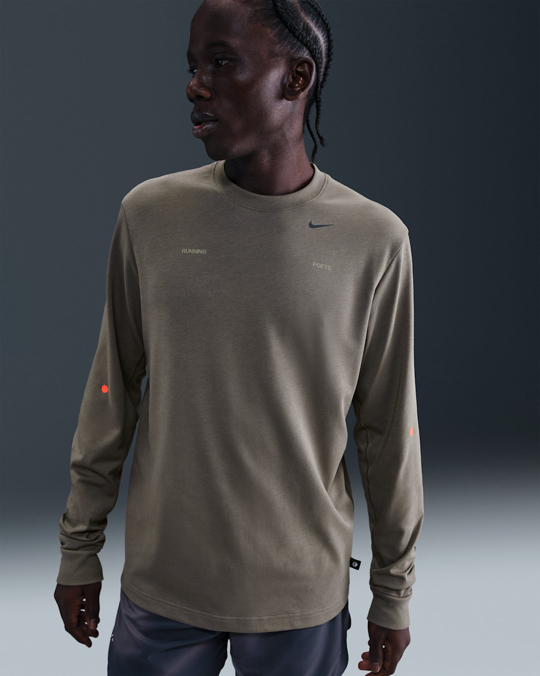 Męska koszulka z długim rękawem Dri-FIT Nike Primary - Cave Stone