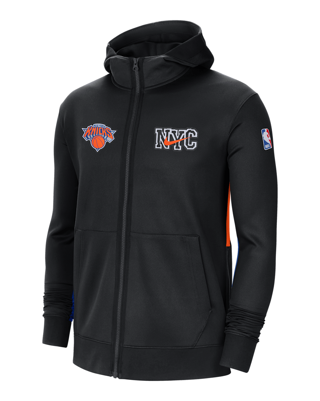 New York Knicks Showtime City Edition Nike Therma Flex NBA-hettegenser til herre - Svart/Anthracite/Hvit