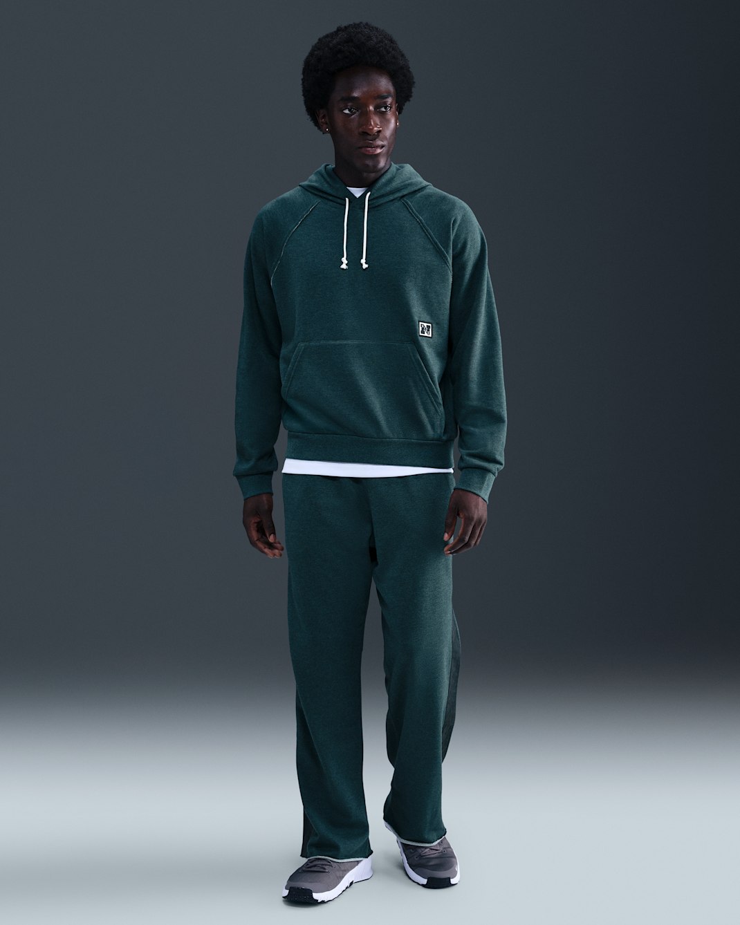 Ανδρικό φλις παντελόνι προπόνησης Dri-FIT Nike Gym Heritage - Seaweed/Heather/Pale Ivory/Seaweed