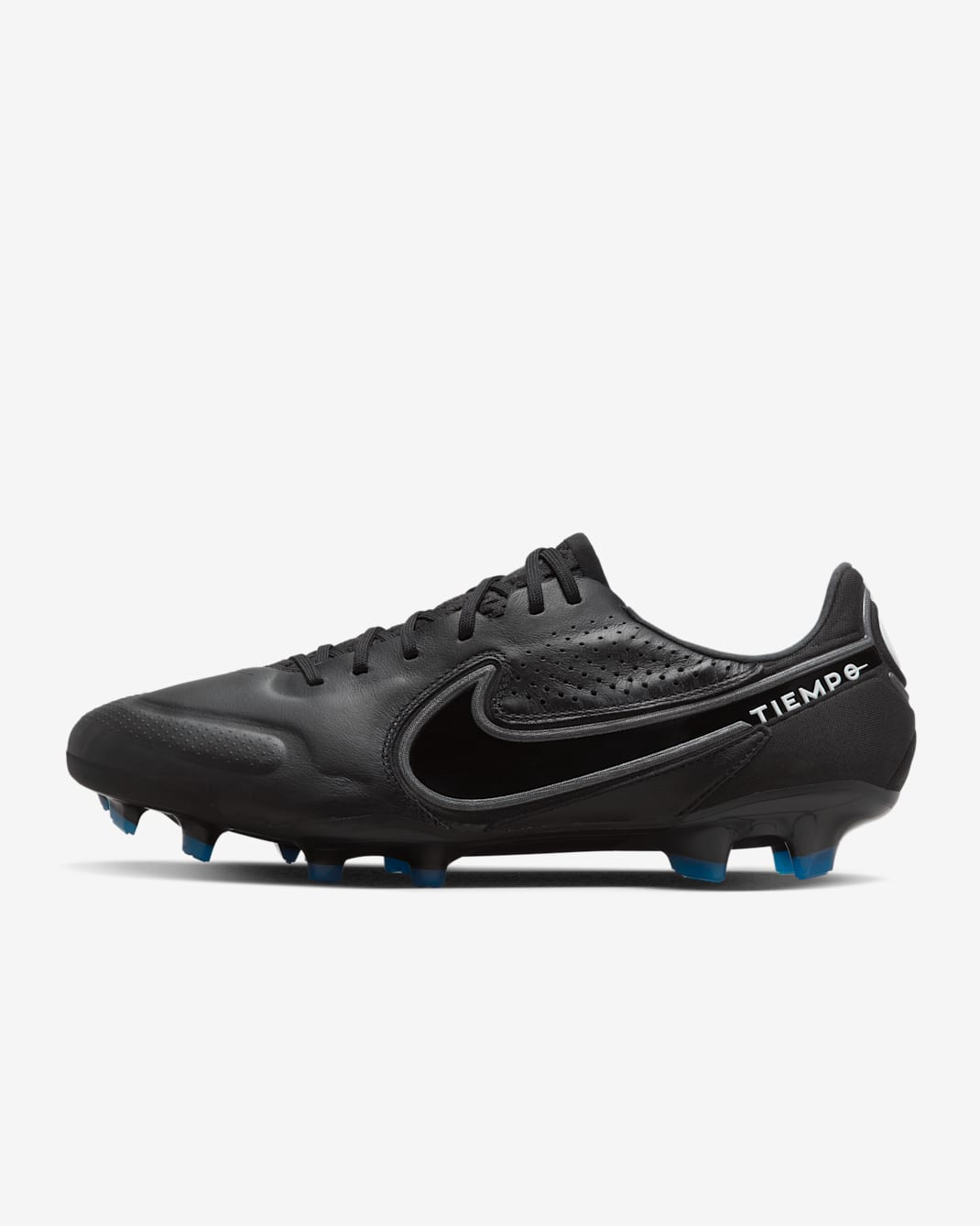 Nike Tiempo Legend 9 Elite FG Firm-Ground Football Boot - Black/Summit White/Light Photo Blue/Dark Smoke Grey