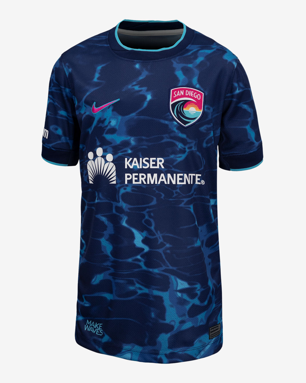 Jersey Nike Dri-FIT de la NWSL Replica del San Diego Wave FC visitante 2025 Stadium para niños talla grande - Arrendajo azul/Azul vacío