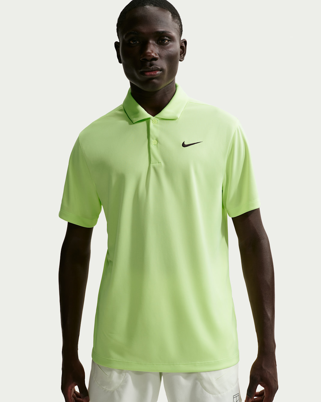 Polo da tennis NikeCourt Dri-FIT – Uomo - Light Liquid Lime/Nero