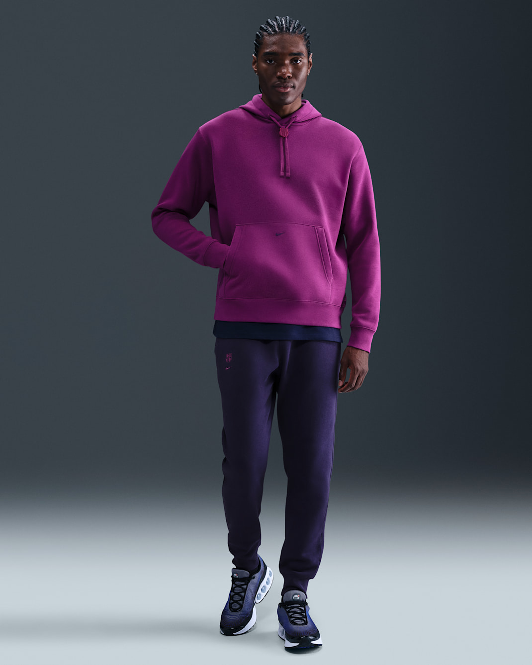 FC Barcelona Club Men's Nike Soccer Joggers - Imperial Purple/Bright Grape