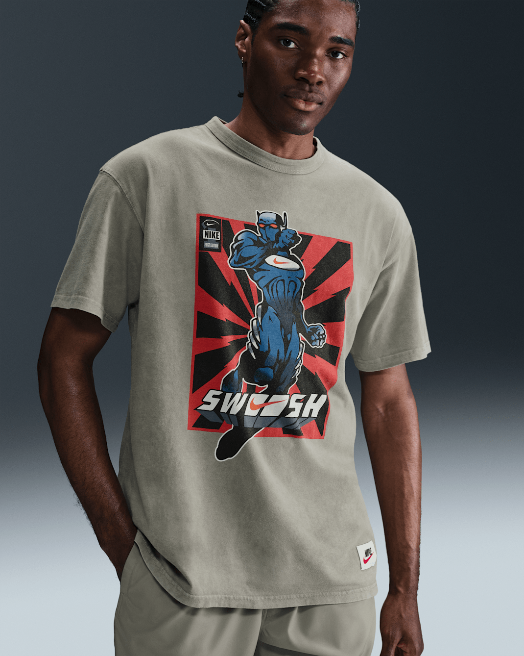 Nike Men's Max90 Fitness T-Shirt - Light Army