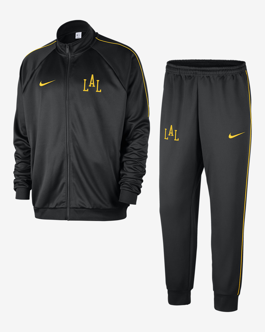 Los Angeles Lakers City Edition Nike NBA Club Peak-tracksuit til mænd - sort/Amarillo