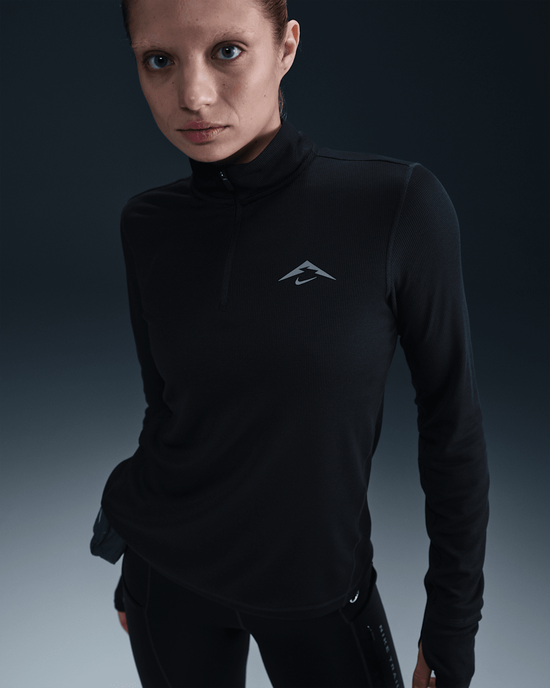Nike Trail Women's Dri-FIT 1/4-Zip Running Mid-Layer Top - Black/Anthracite/Flat Silver/Black