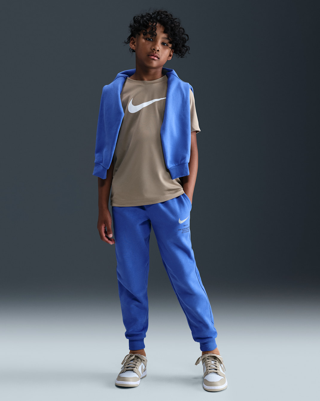Nike Sportswear Older Kids' (Boys') Fleece Joggers - Comet Blue/Light Smoke Grey