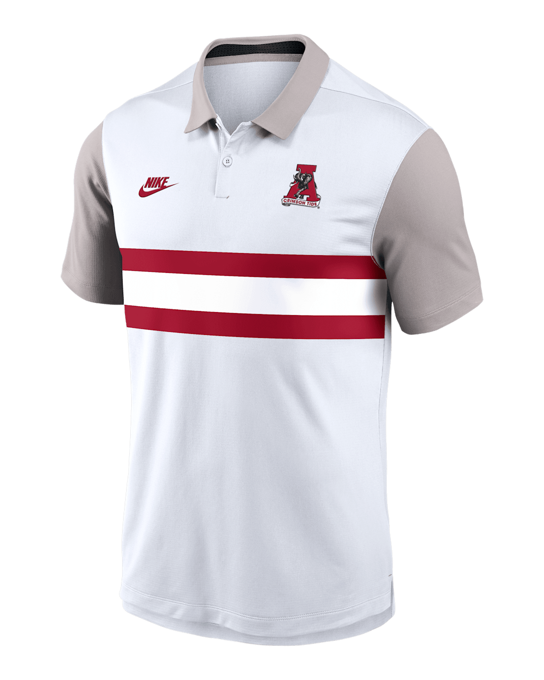 Polo universitario Nike Dri-FIT para hombre Alabama Athletic Prep Vapor Legacy Logo - Blanco