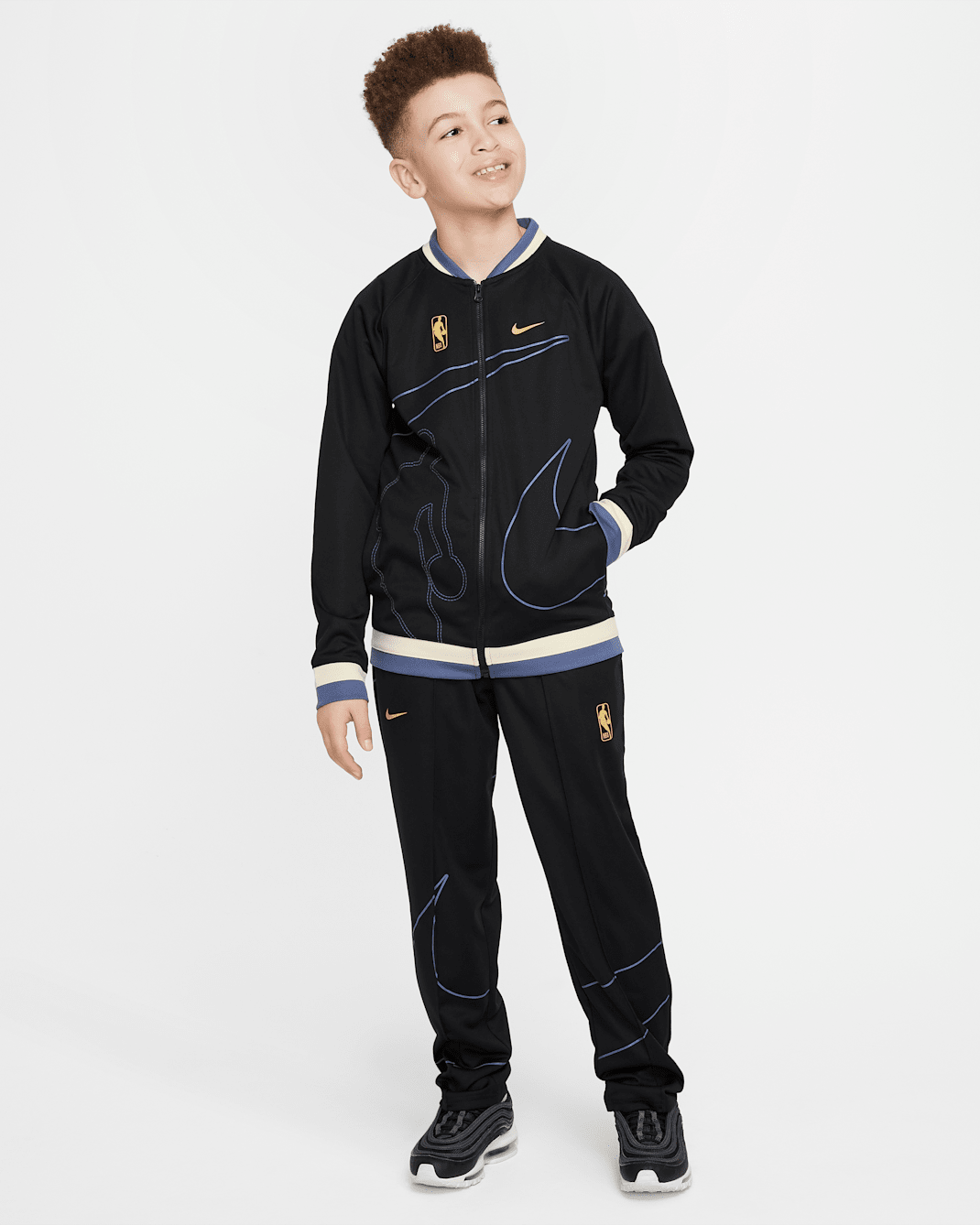 Sportovní souprava Nike Dri-FIT NBA Team 31 Starting 5 pro větší děti - Černá