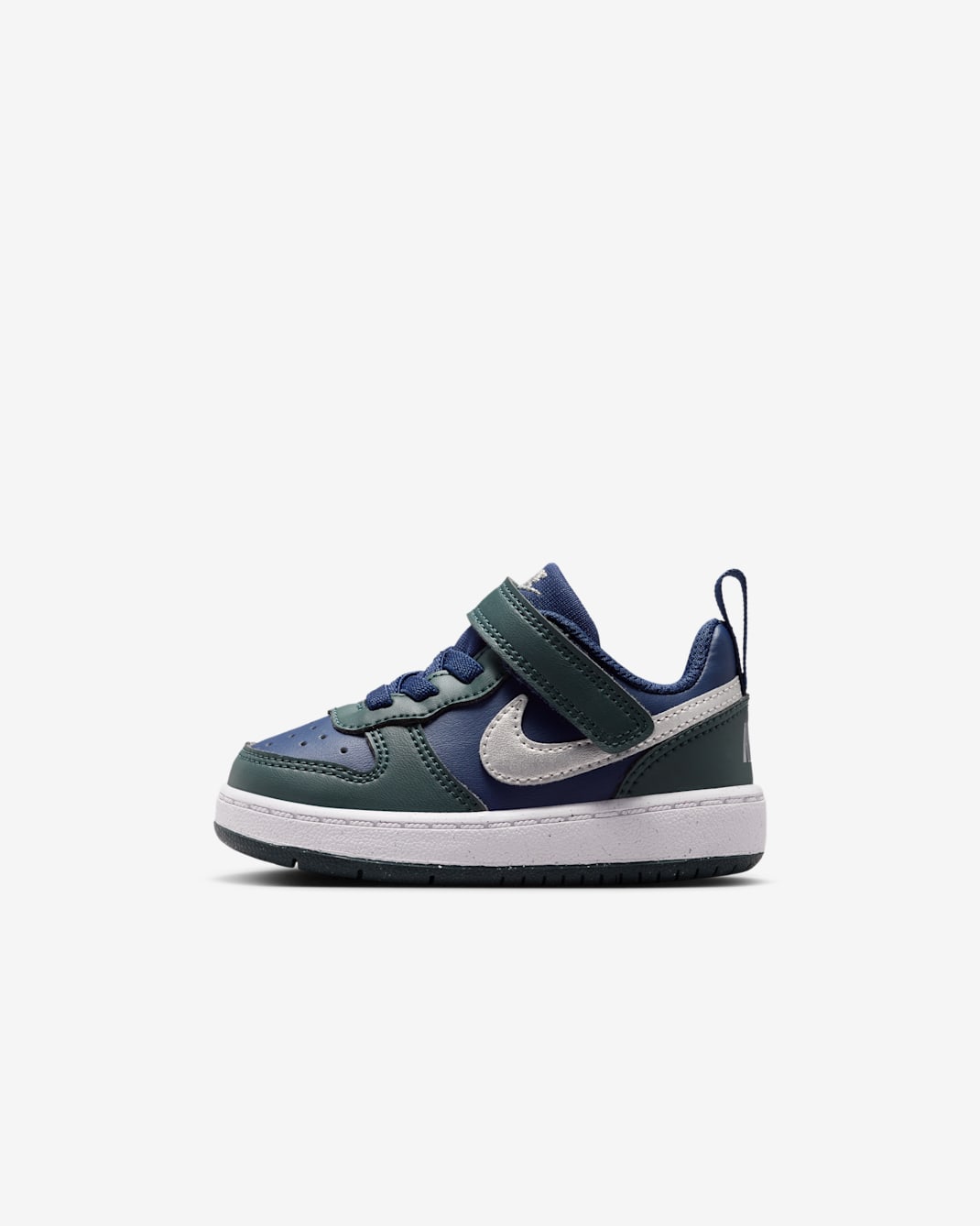 Nike Court Borough Low Recraft Baby/Toddler Shoes - Midnight Navy/Seaweed/White/Metallic Silver