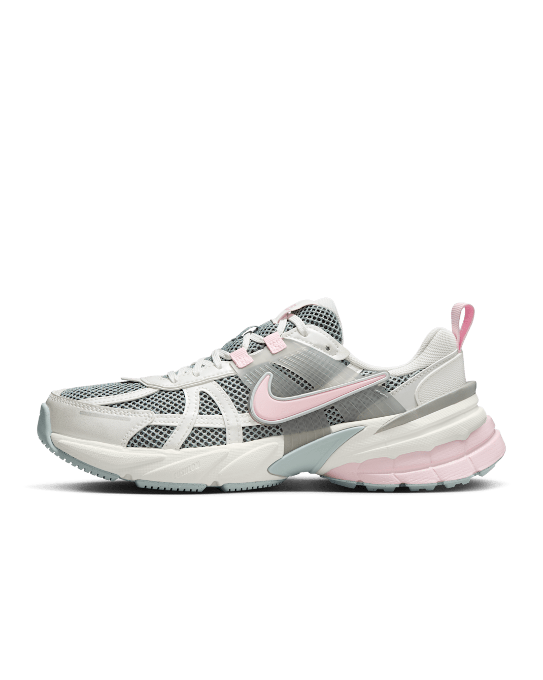 Nike V2K Run Shoes - Light Pumice/Photon Dust/Metallic Summit White/Pink Foam