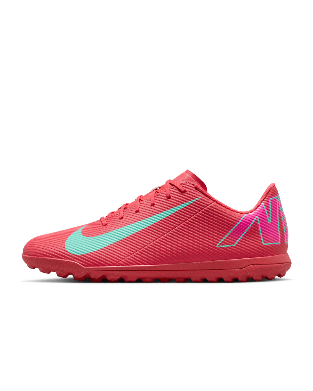 Nike Mercurial Vapor 16 Club Turf Low-Top Football Shoes - Ember Glow/Aurora Green