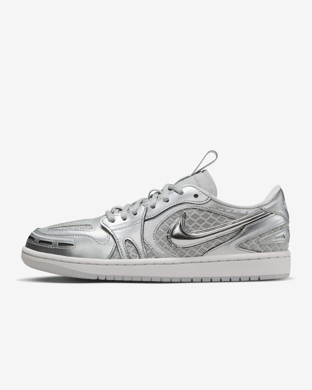 Air Jordan 1 Low Method of Make Women's Shoes - Neutral Grey/White/Pewter Grey/Metallic Silver