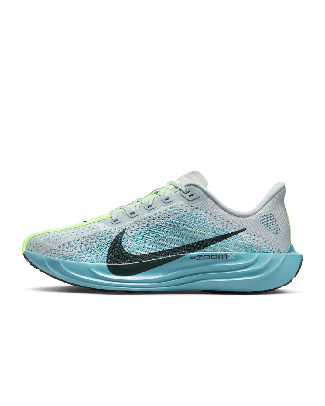 Nike Pegasus Plus Men's Road Running Shoes - Pure Platinum/Denim Turquoise/Barely Volt/Seaweed