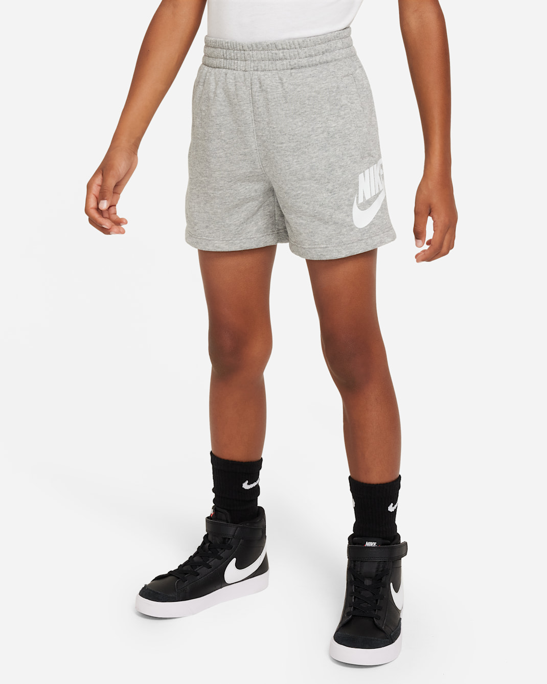 Nike Sportswear Club Little Kids' French Terry Shorts - Dark Grey Heather