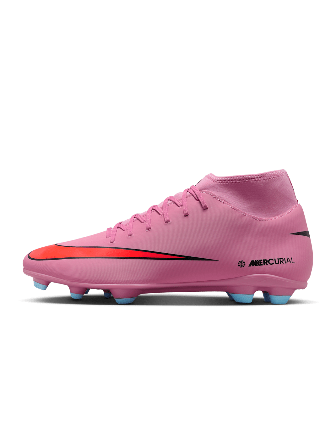 Scarpa da calcio multiterreno a taglio alto Nike Mercurial Superfly 10 Club - Magic Flamingo/Total Crimson/Nero