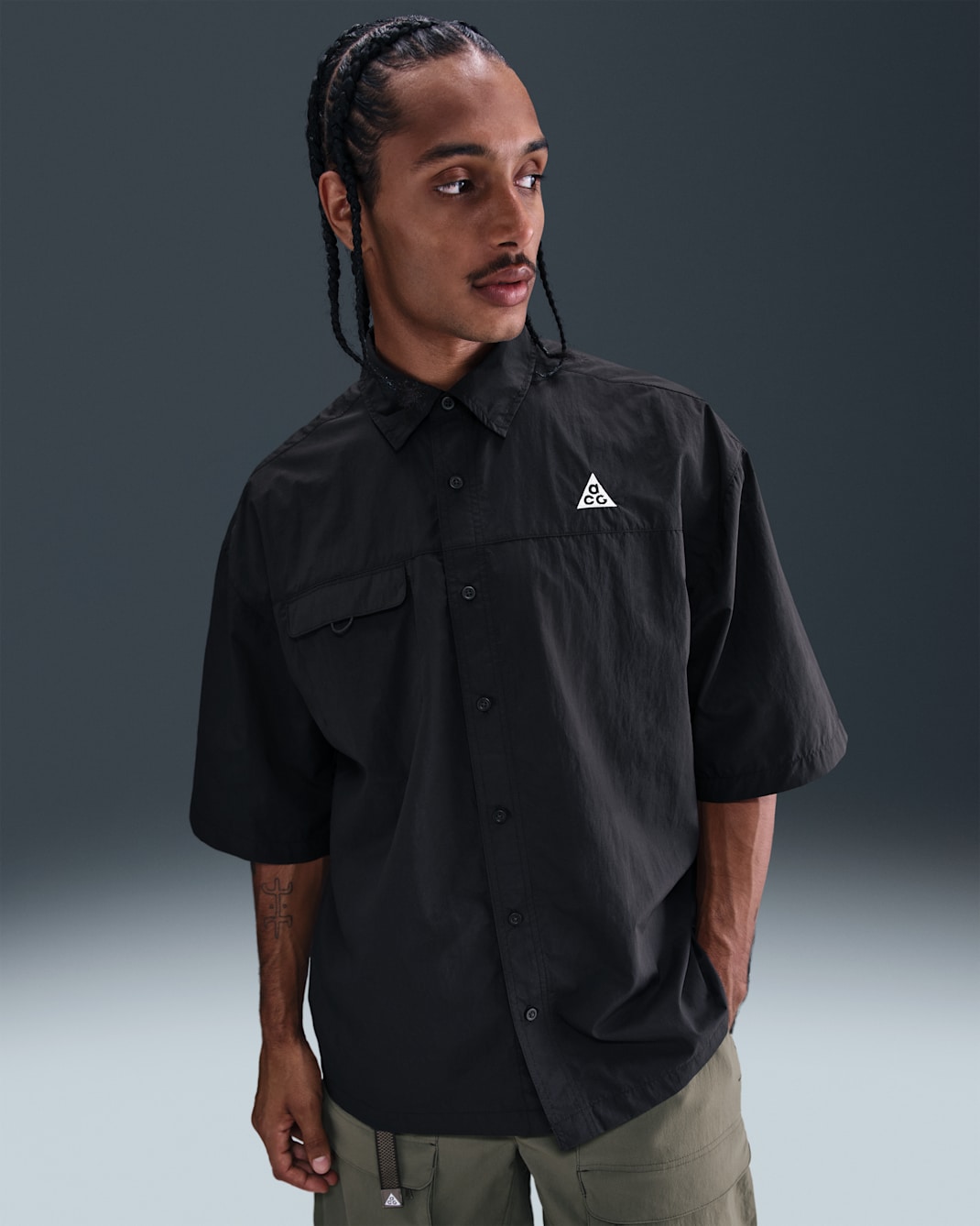 Nike ACG 'Orb Weaver' UV Repel Short-Sleeve Shirt - Black/Anthracite/Summit White