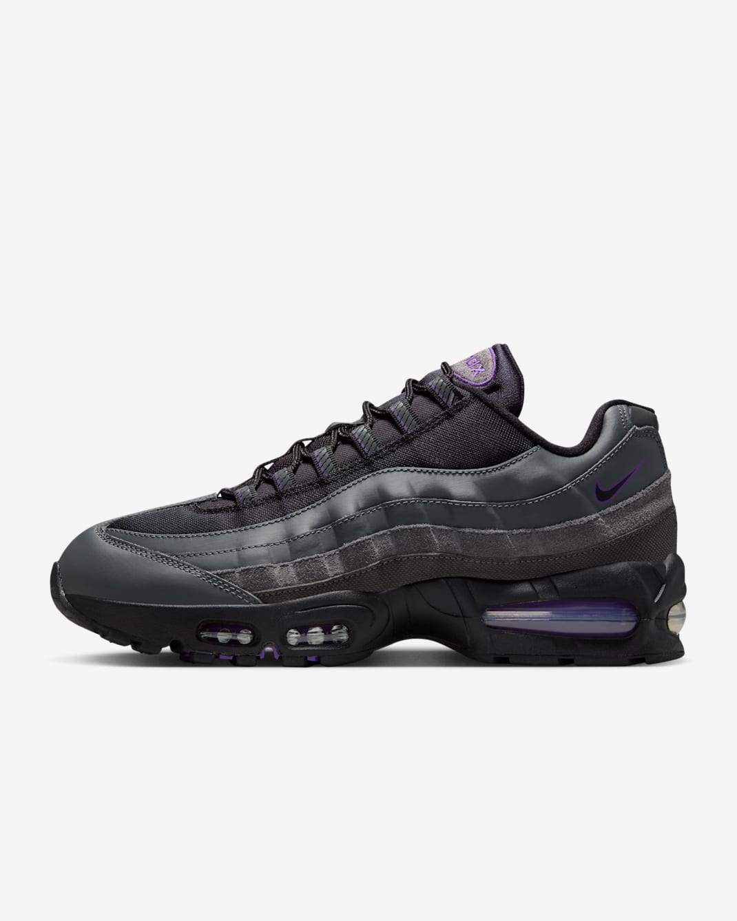 Nike Air Max 95 Big Bubble Schuh (Herren) - Iron Grey/Wild Grape/Weiß/Schwarz