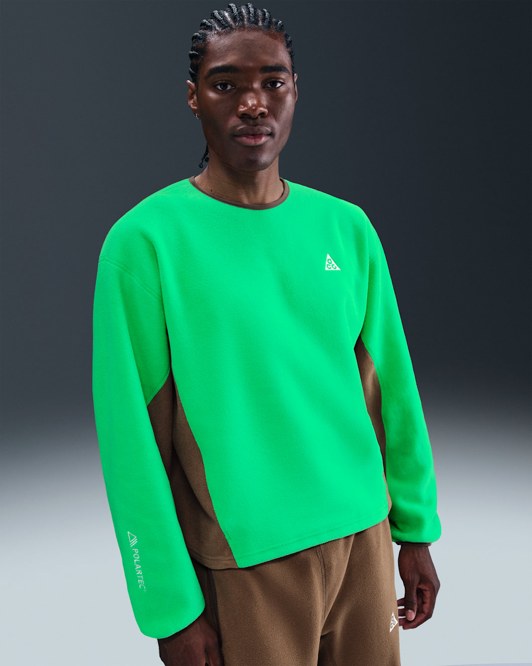 Nike ACG "Wolf Tree" Crew - Green Shock/Mosswood Brown/Baroque Brown/Summit White