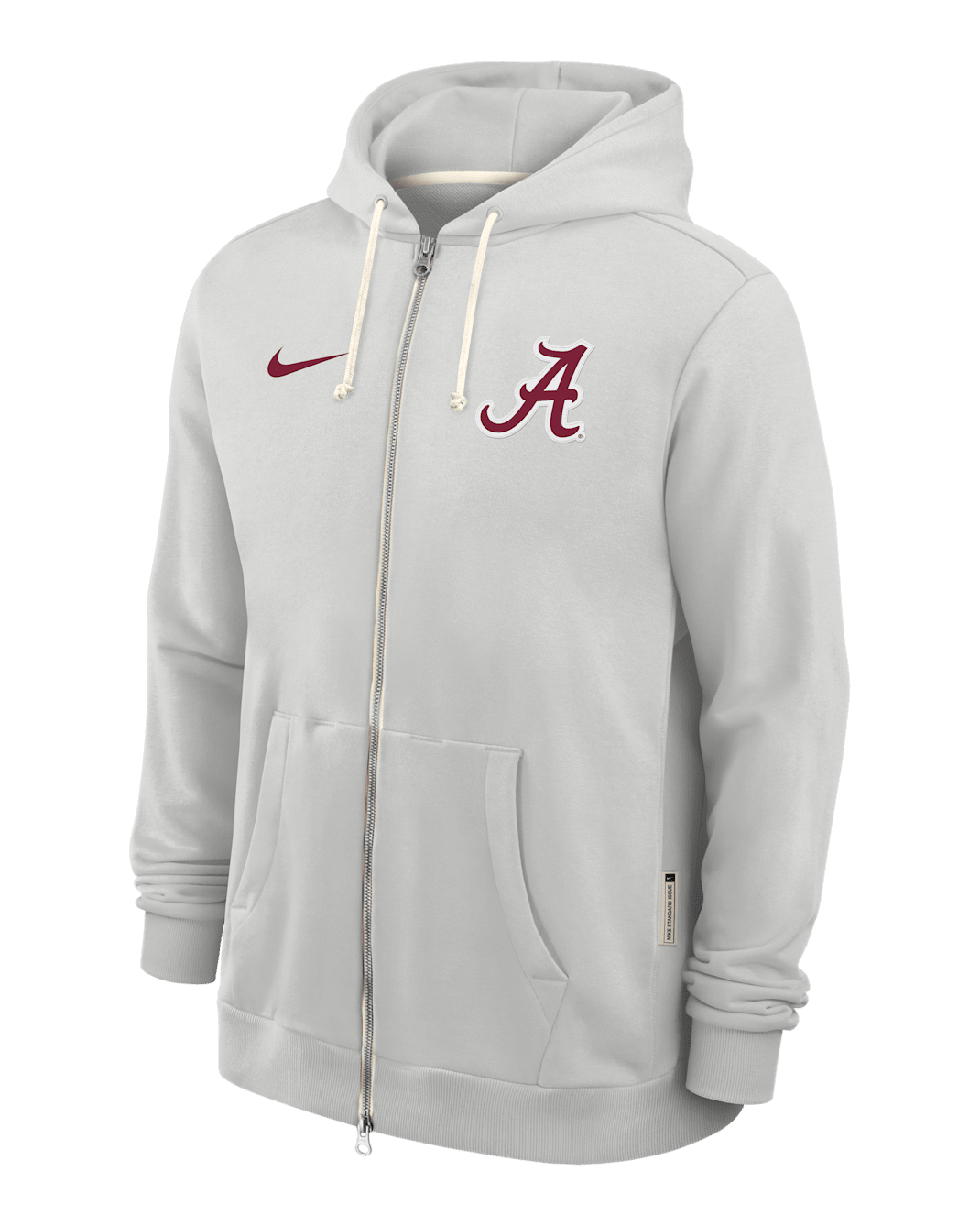 Sudadera con gorro universitaria Nike Dri-FIT de cierre completo para hombre Alabama Sideline - Gris