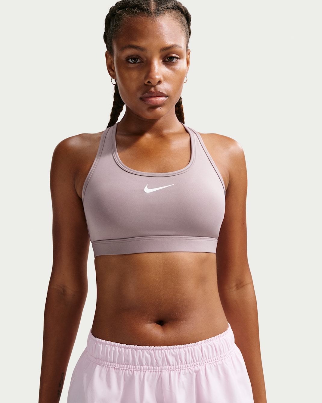 Nike Swoosh Medium-Support Women's Padded Sports Bra - Light Violet Ore/Light Violet Ore/White