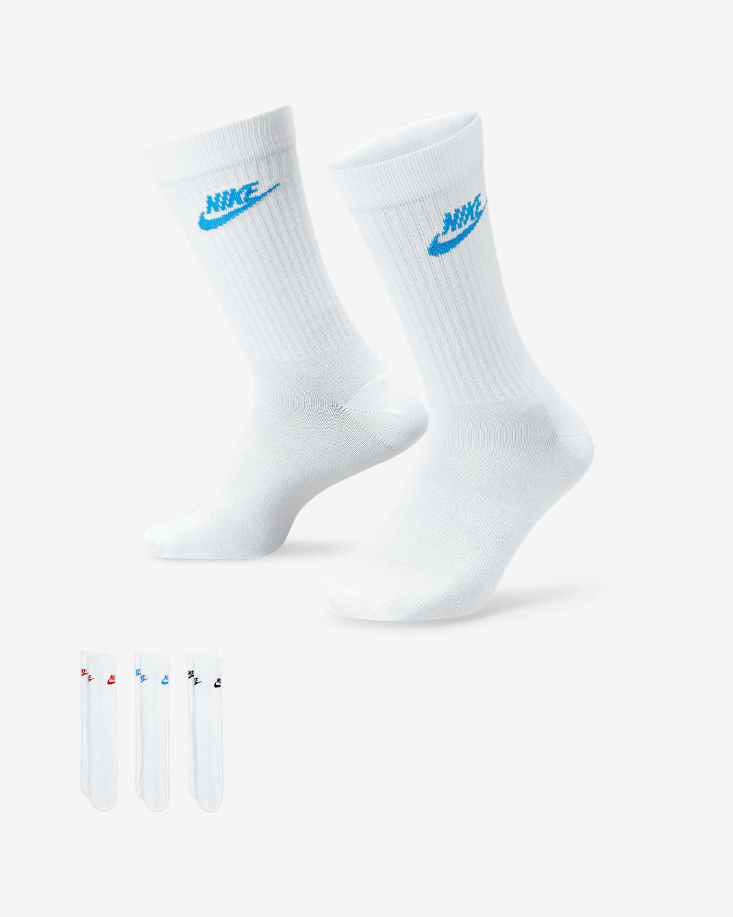 Nike Sportswear Everyday Essential Crew Socks (3 Pairs) - Multi-Colour