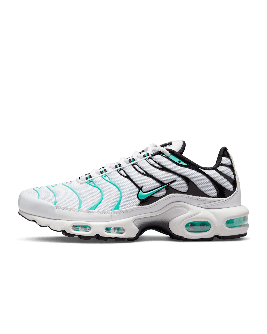 Nike Air Max Plus Men's Shoes - White/Black/Reflect Silver/Hyper Jade