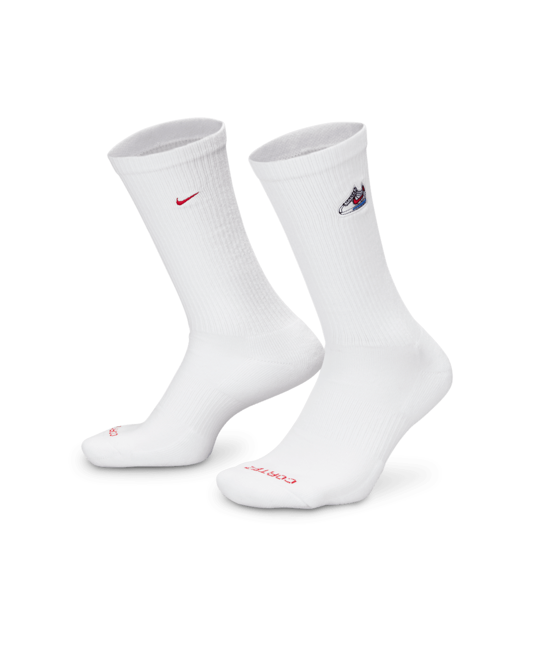 Calcetas acolchadas (1 par) Nike Everyday - Blanco/Royal juego/Rojo universitario