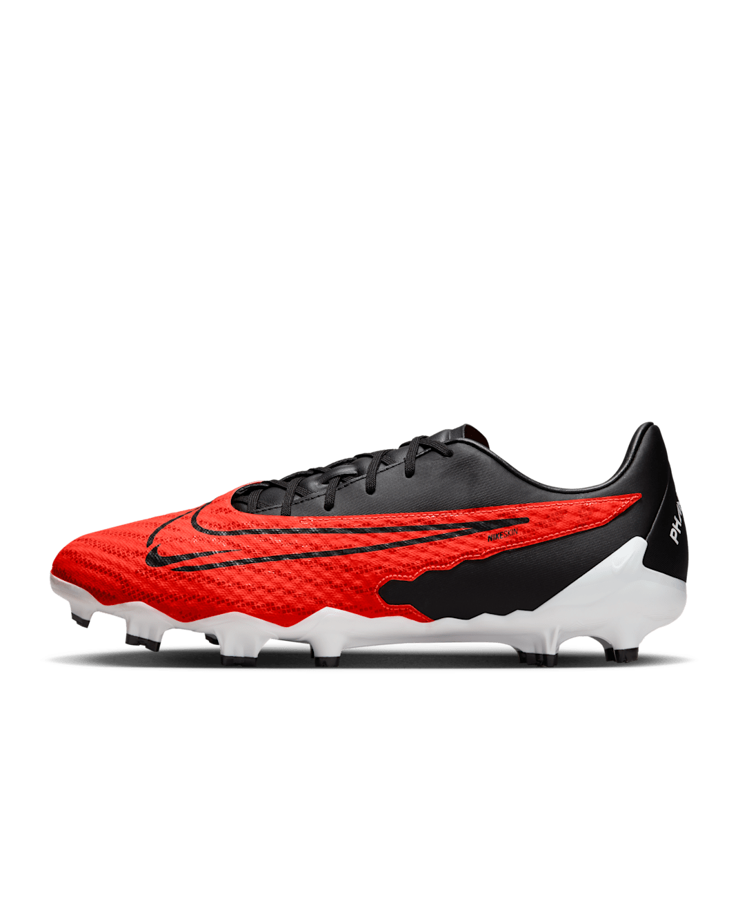 รองเท้าสตั๊ดฟุตบอลไม่หุ้มข้อสำหรับหลายพื้นผิว Nike Phantom GX Academy - Bright Crimson/ขาว/University Red/ดำ