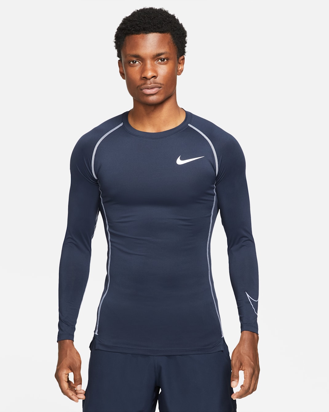 Playera de manga larga con corte ajustado para hombre Nike Pro Dri-FIT - Obsidiana/Morado hierro/Morado hierro