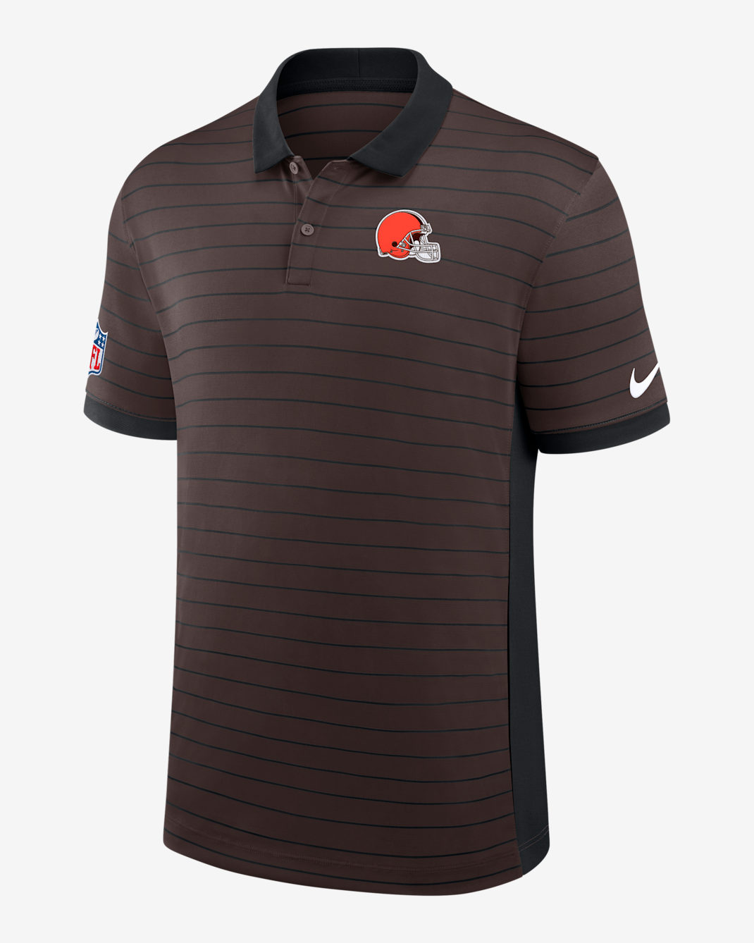 Polo Nike Dri-FIT de la NFL para hombre Cleveland Browns Sideline Victory Stripe - Marrón
