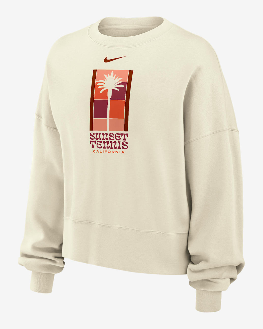 Nike Phoenix Fleece Women's Tennis Crew-Neck Sweatshirt - Sail