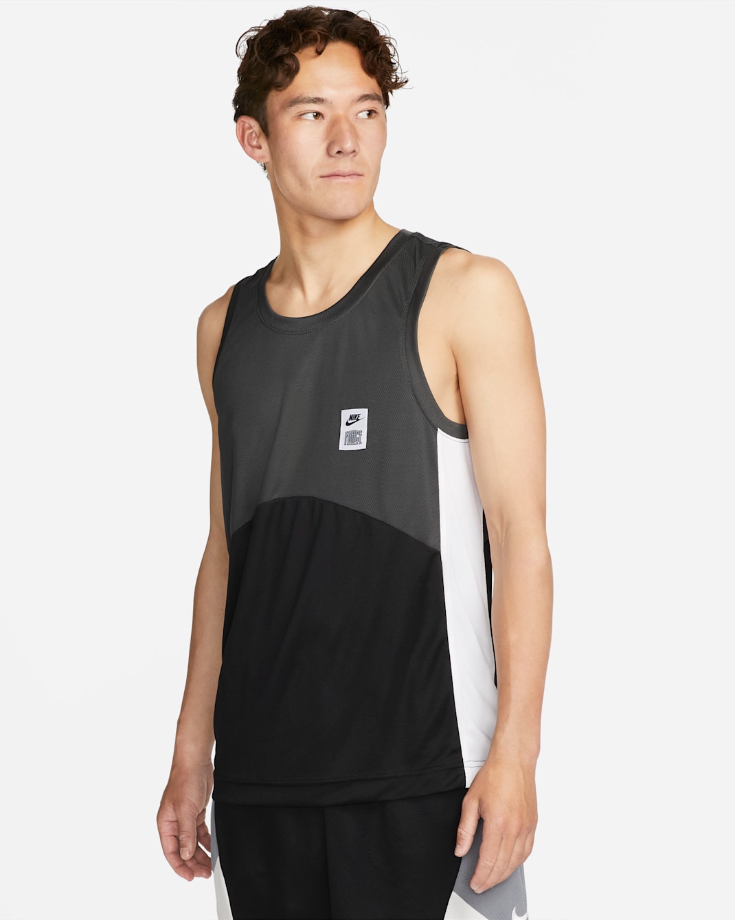 Nike Dri-FIT Starting 5 Men's Basketball Jersey - Dark Smoke Grey/Black/White/Dark Smoke Grey