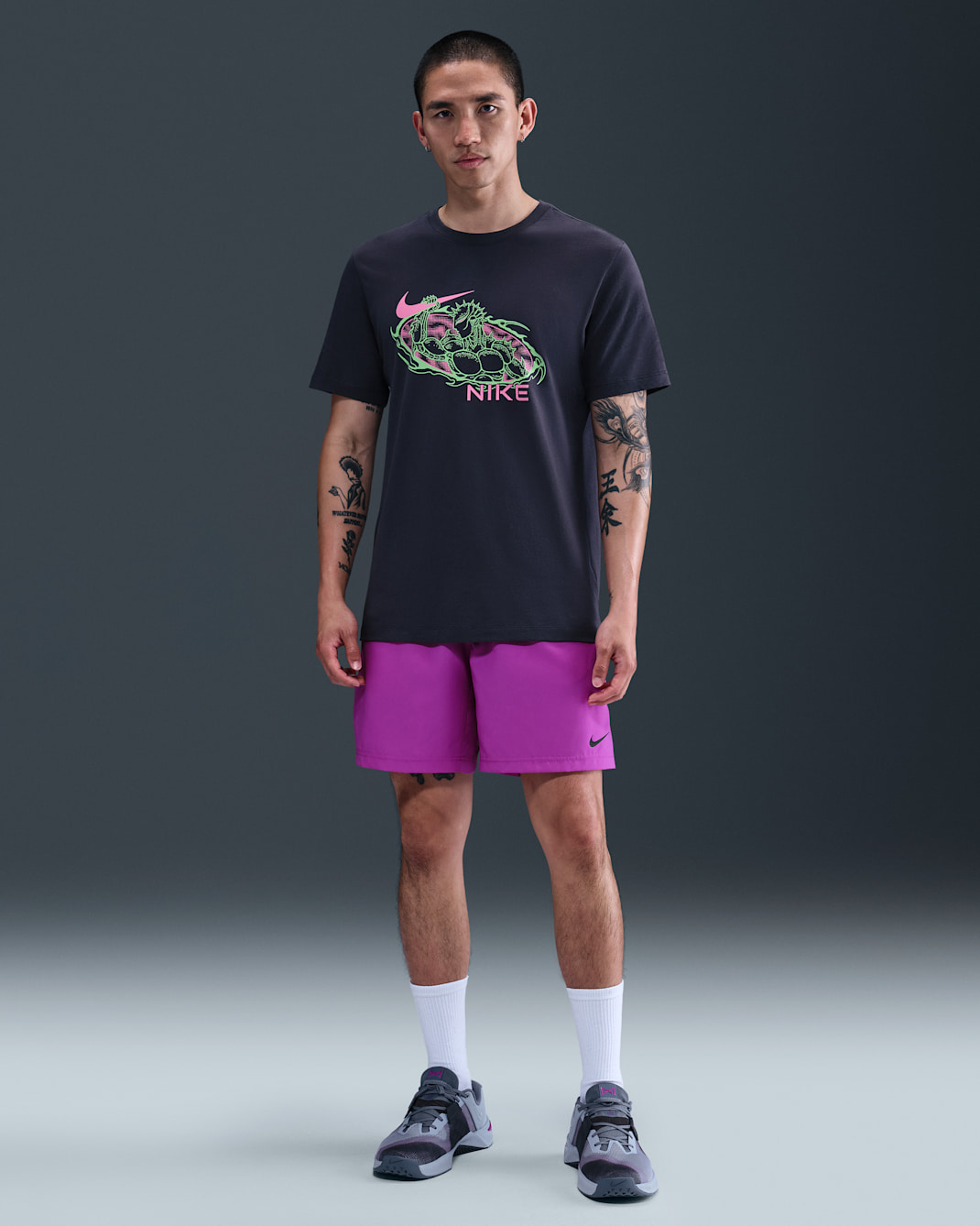 Nike Dri-FIT Form Men's 7" Unlined Versatile Shorts - Vivid Purple/Black