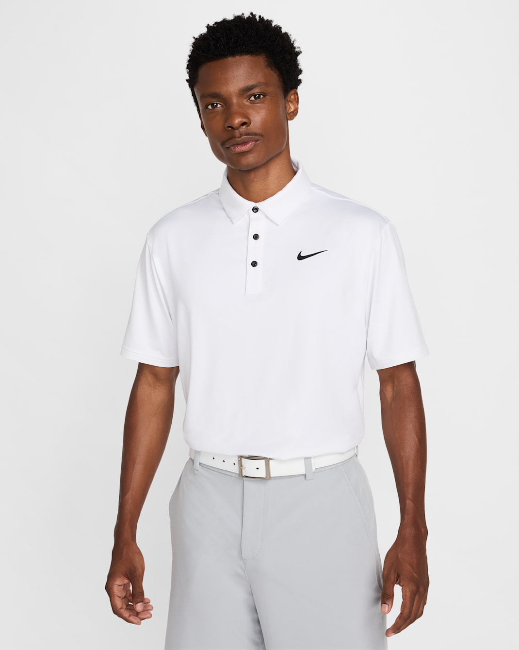 Nike Tour Golf-Poloshirt mit Dri-FIT-Techonologie (Herren) - Weiß/Schwarz