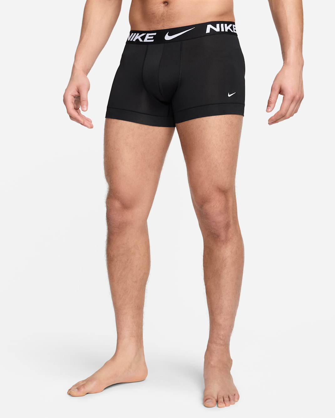 나이키 드라이 핏 에센셜 마이크로 남성 트렁크(3팩) - 블랙/화이트