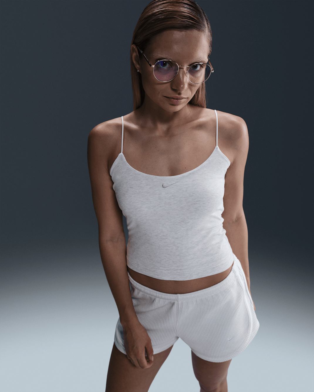 Nike Sportswear Chill Knit Women's Tight Cami Tank Top - Birch Heather/Light Orewood Brown