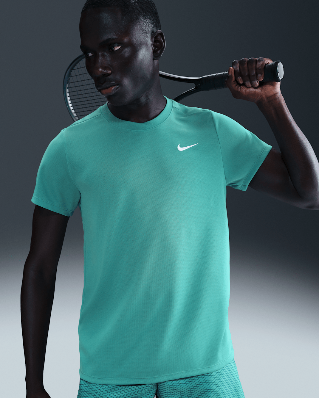 NikeCourt Victory Men's Dri-FIT Tennis Top - Washed Teal/White