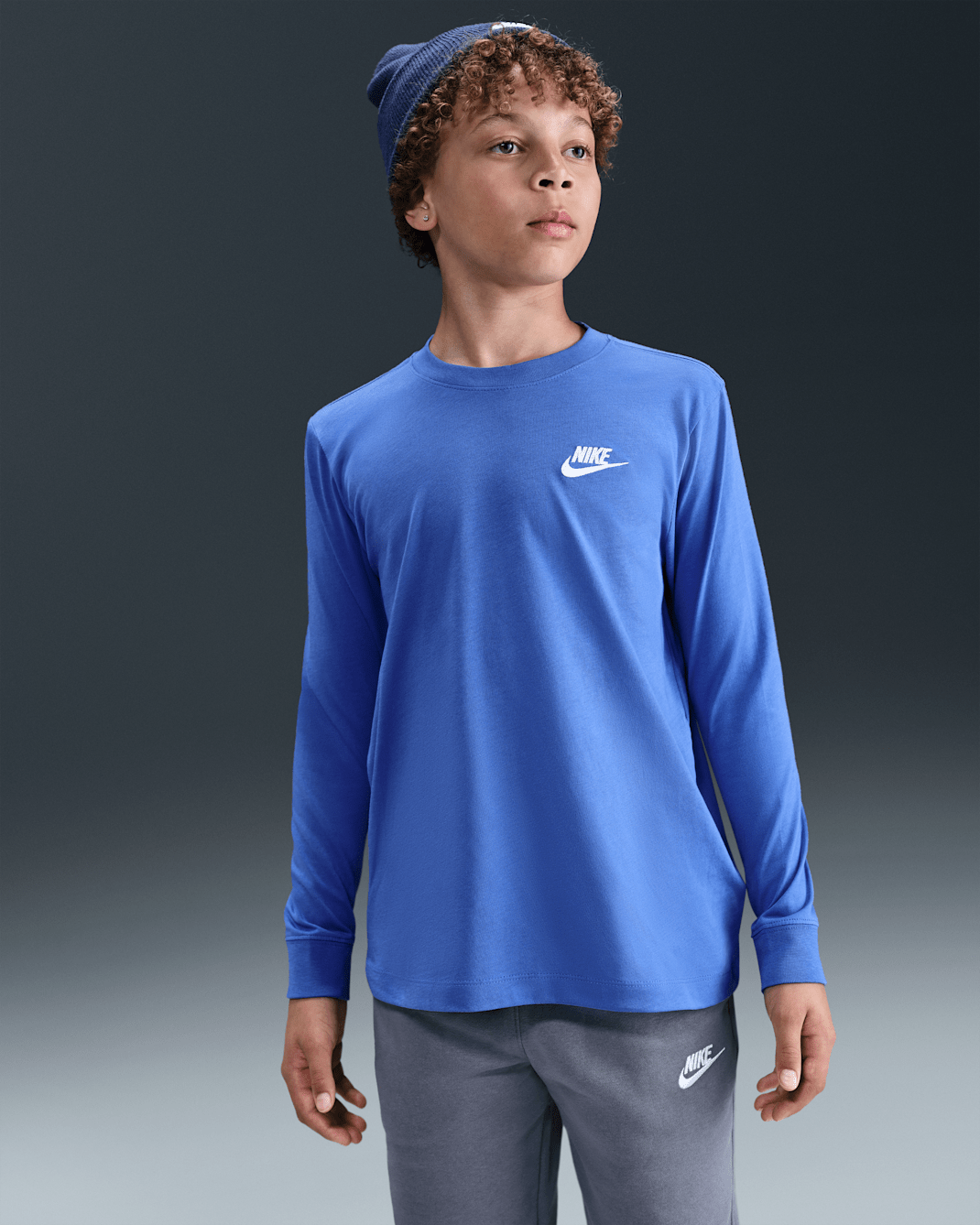 Nike Sportswear Big Kids' Long-Sleeve T-Shirt - Comet Blue