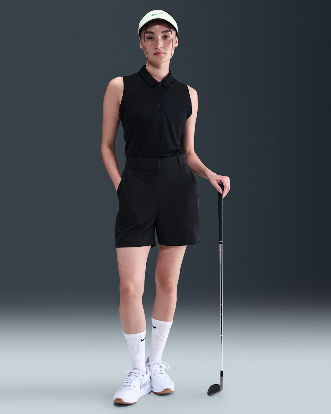 Nike Victory Women's Dri-FIT Golf Shorts - Black/White