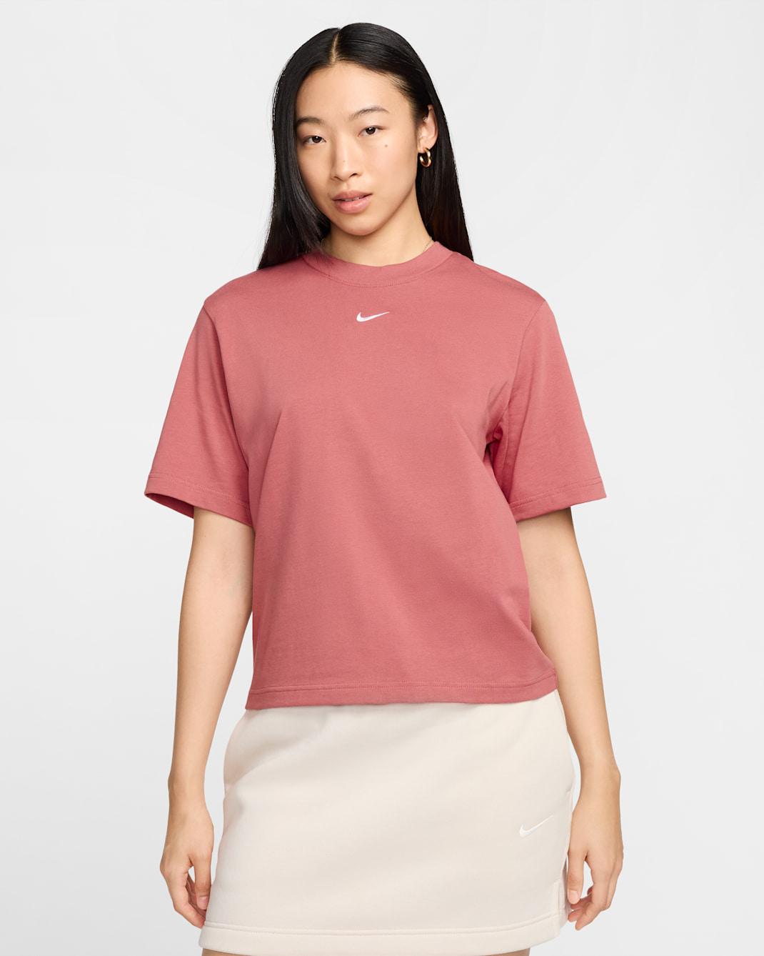 Nike Sportswear Essential Women's Boxy T-Shirt - Canyon Pink/White