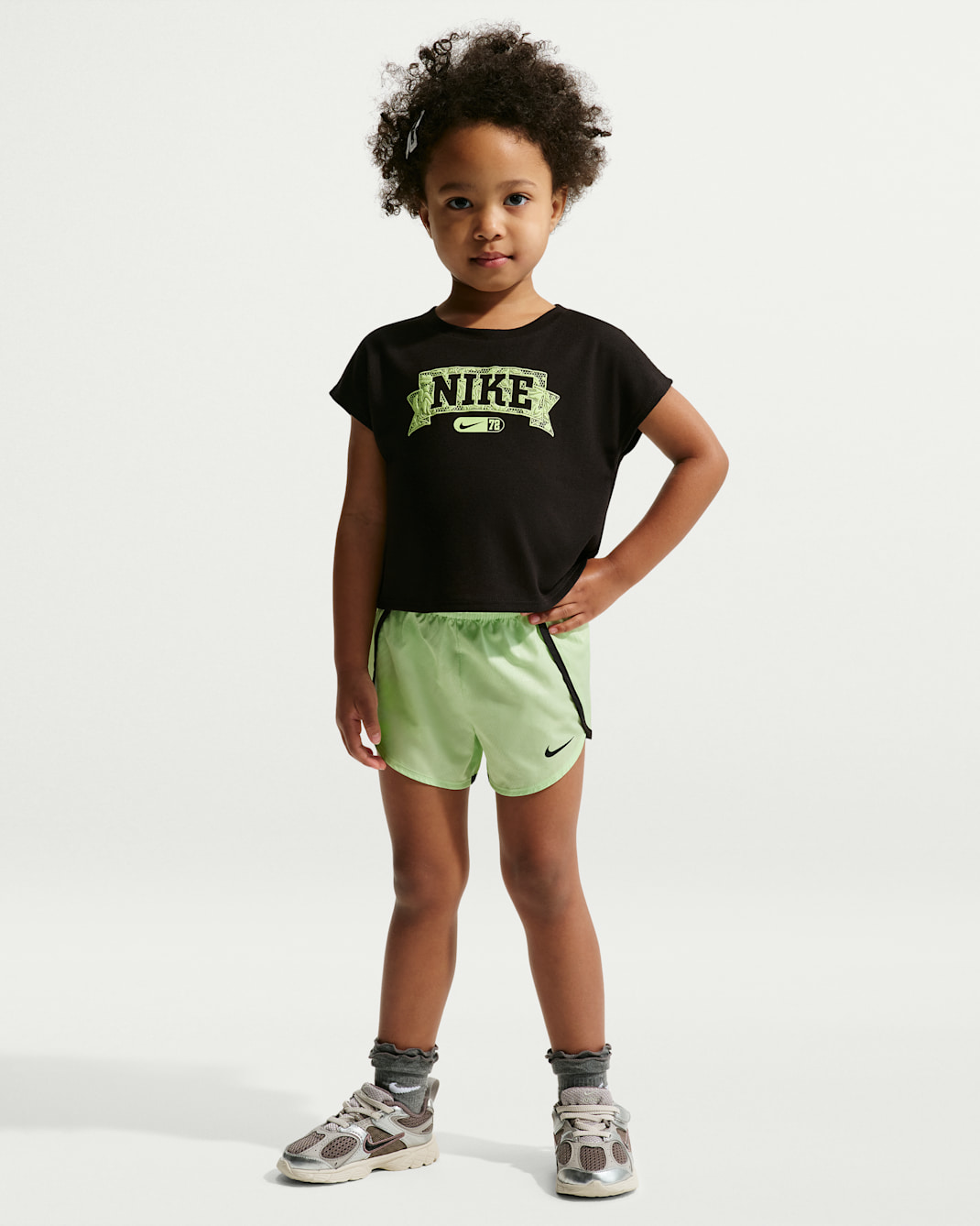 Conjunto de dos piezas infantil Nike Lace It Up - Lima líquida claro