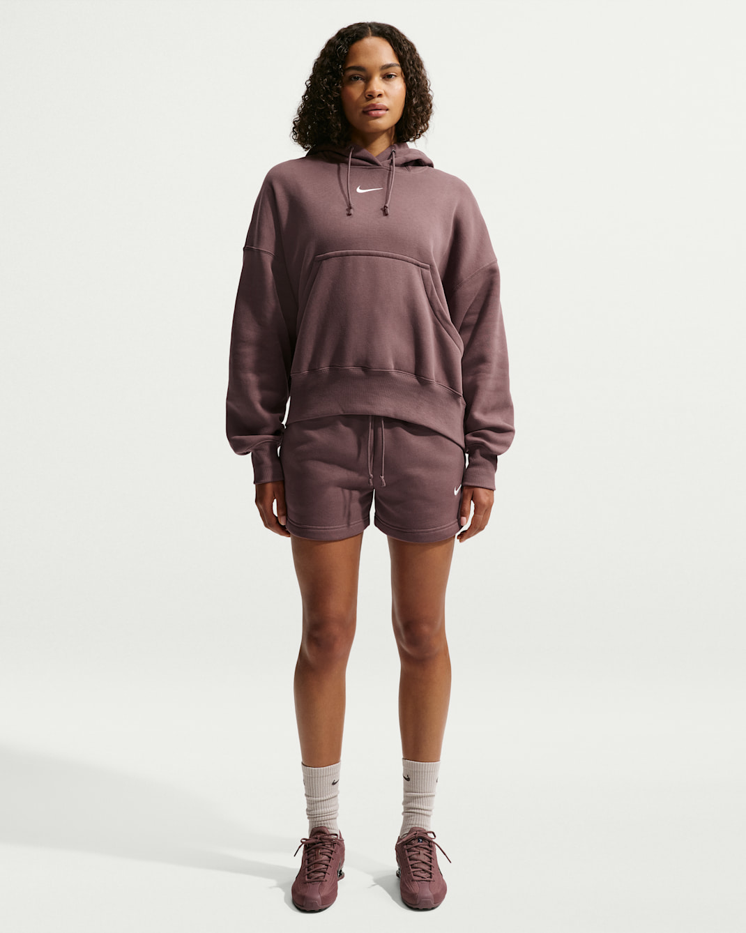 Nike Sportswear Phoenix Fleece ekstra stor hettegenser til dame - Tattoo/Sail